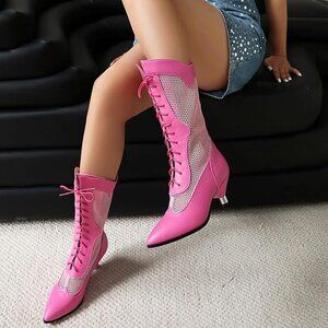 Air Mesh Summer Pink Boots